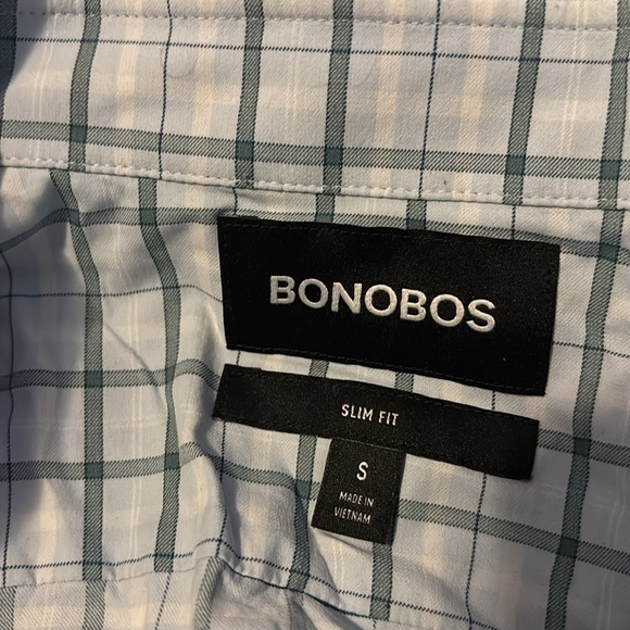 Bonobos men’s blue nylon blend button down shirt size small - Picture 7 of 8